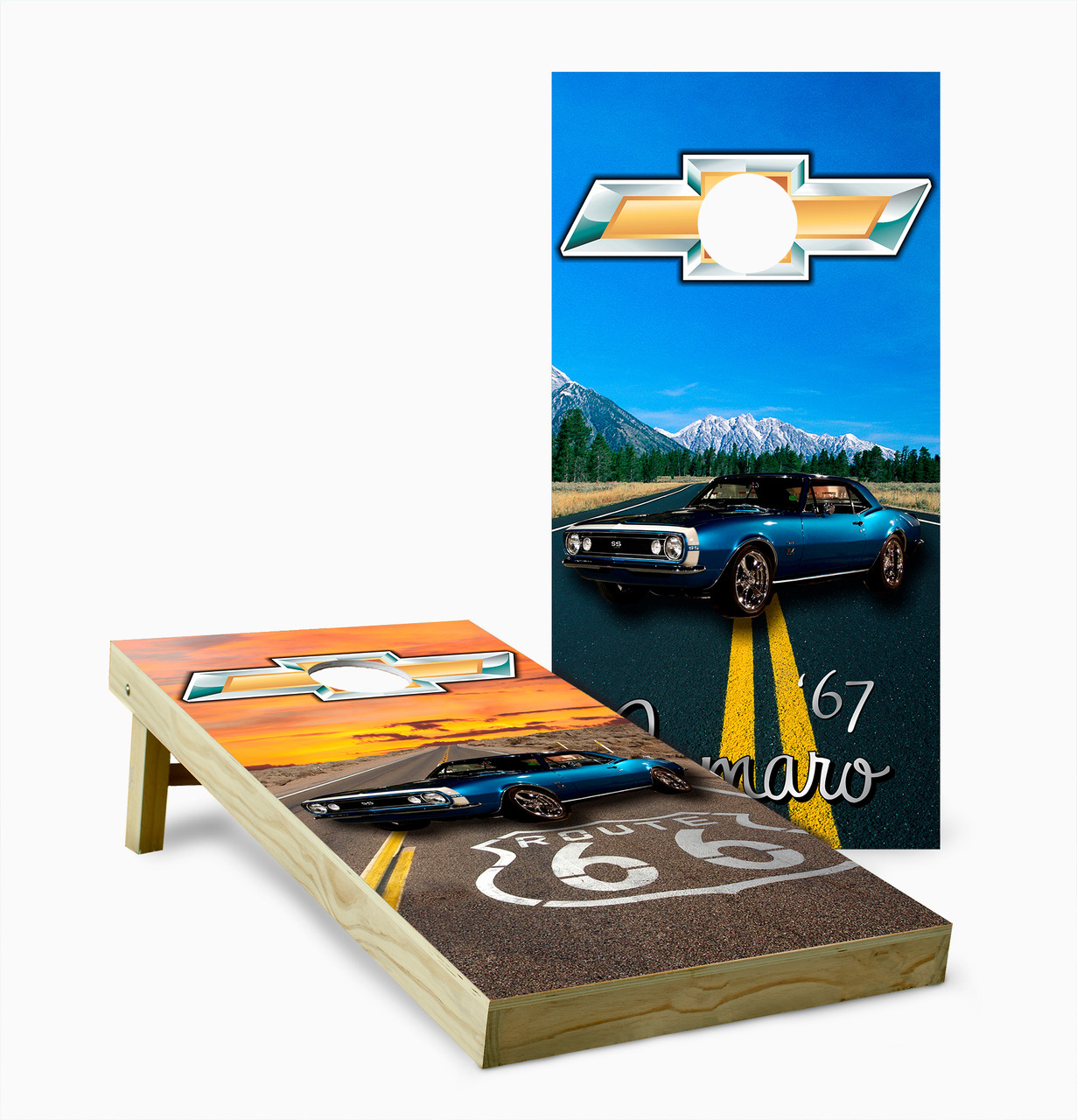 67 Camaro Highway Cornhole Set with Bags - Custom Cornhole, LLC