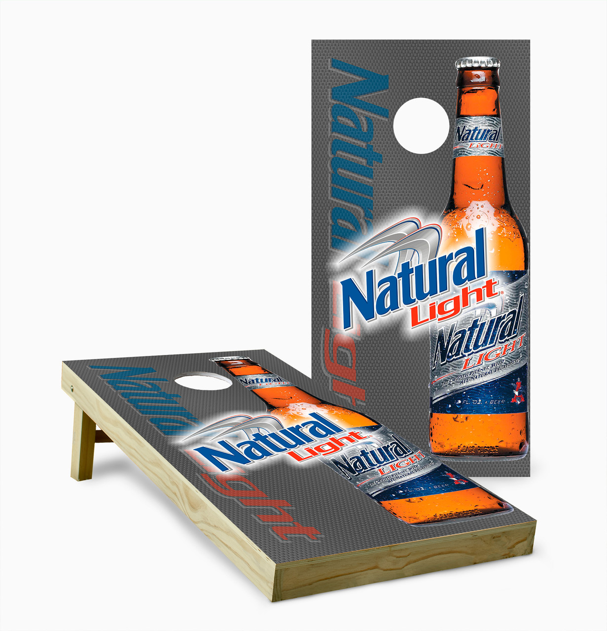 Natural Light Cornhole Set with Bags - Custom Cornhole, LLC