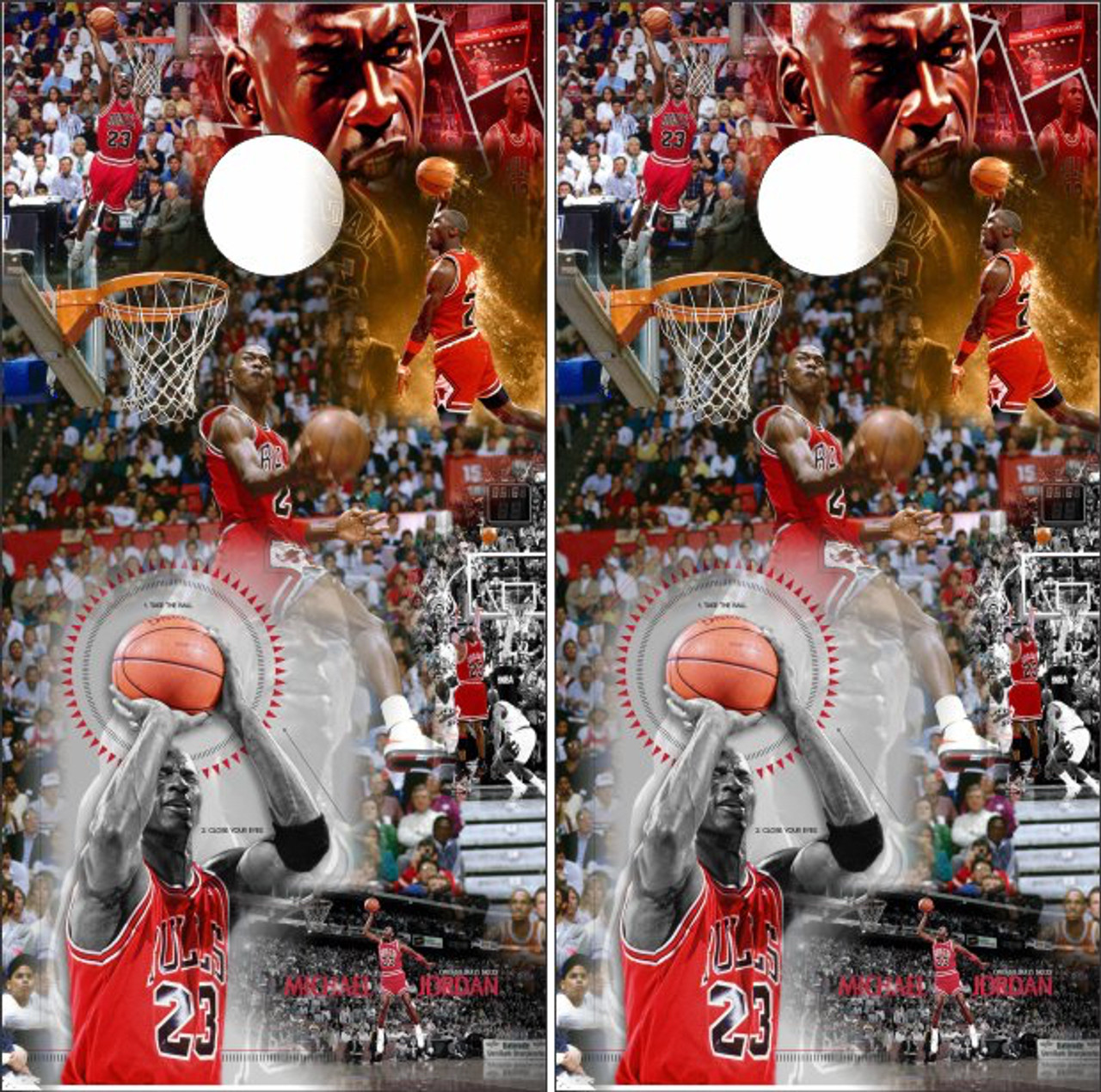 Chicago Bulls Cornhole Wraps - Set of 2 - Custom Cornhole, LLC