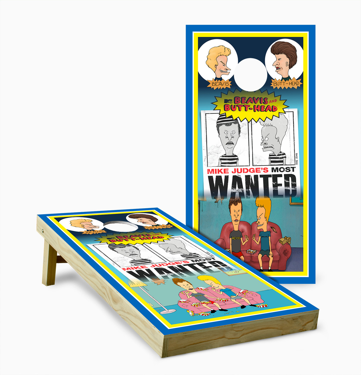 Beavis and Butthead Version 2 Cornhole Set with Bags - Custom