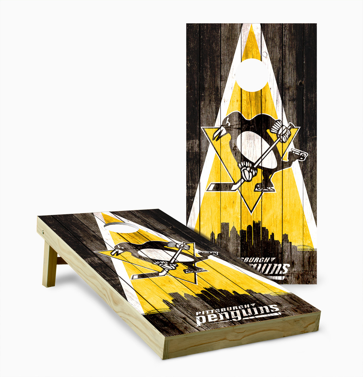 Pittsburgh Penguins Version 2 Cornhole Set with Bags - Custom
