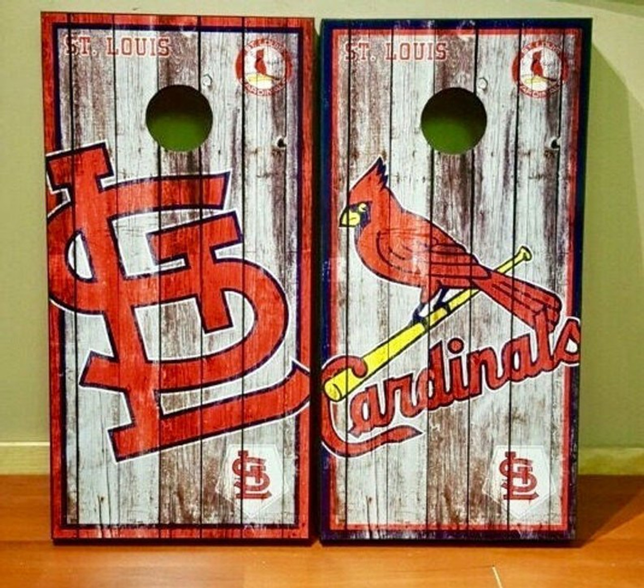 St. Louis Cardinals and Blues Cornhole Set with Bags - Custom