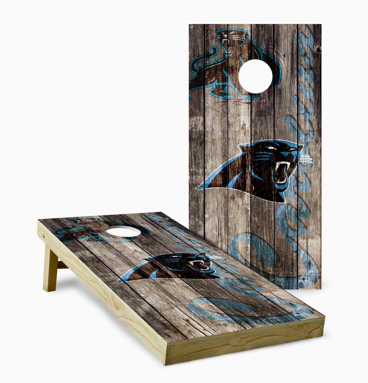 Carolina Panthers Version 5 Cornhole Wraps - Set of 2