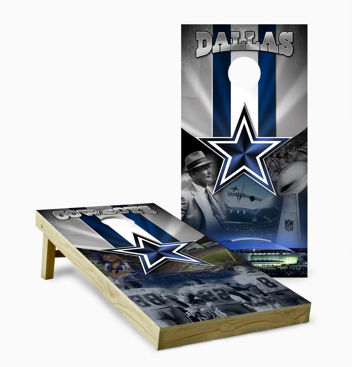 Dallas Cowboys Version 4 Cornhole Set with Bags - Custom Cornhole, LLC