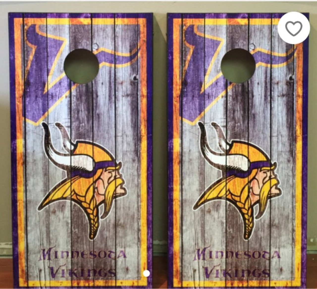 Minnesota Vikings Version 5 Cornhole Set with Bags - Custom