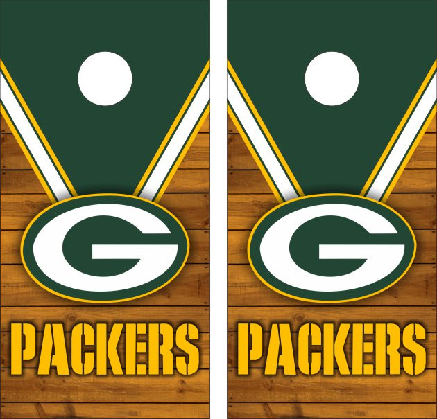Green Bay Packers Version 12 Cornhole Wraps Custom Cornhole Llc