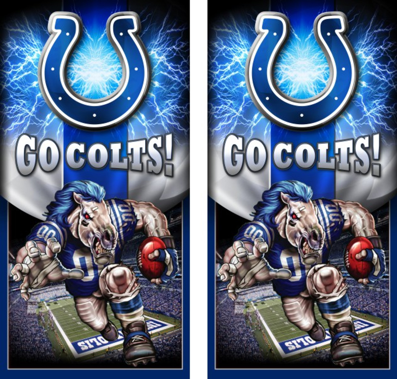 Indianapolis Colts Version 5 Cornhole Wraps - Set of 2