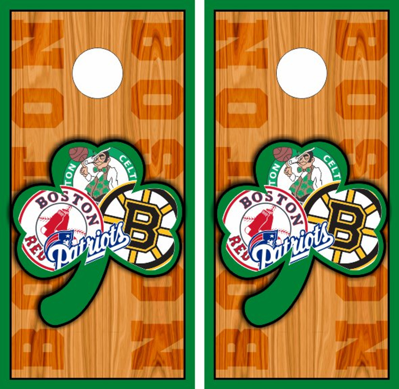 Boston Sports Teams Cornhole Wraps