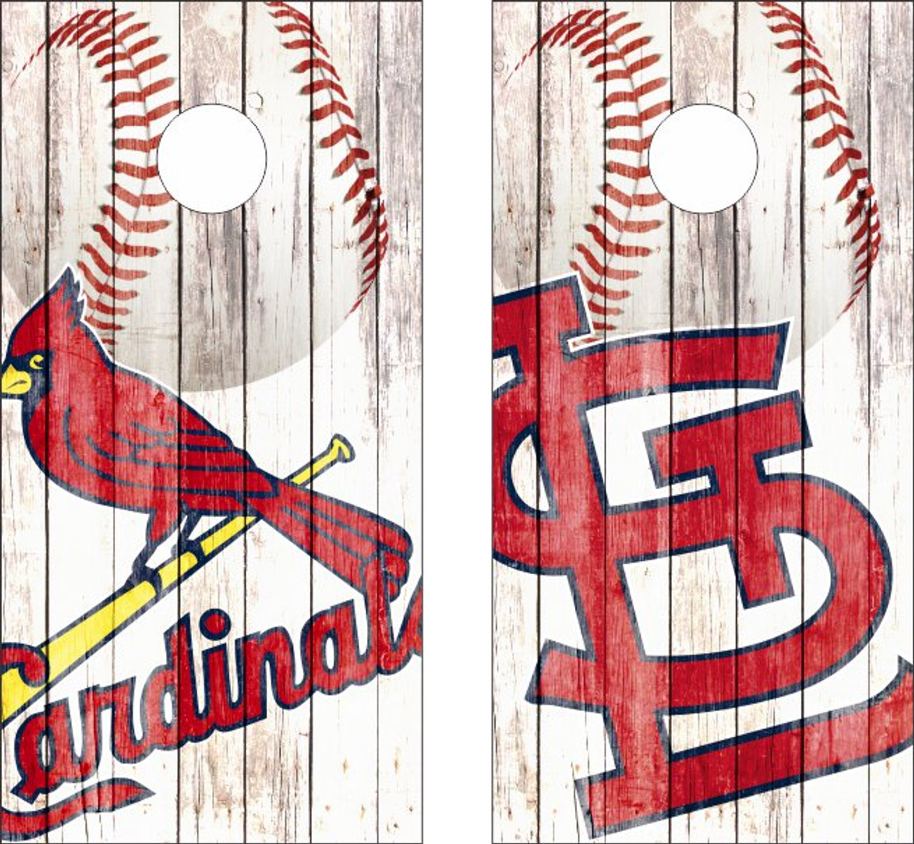 2 St Louis Cardinals MLB CornHole Vinyl Decals Multiple colors
