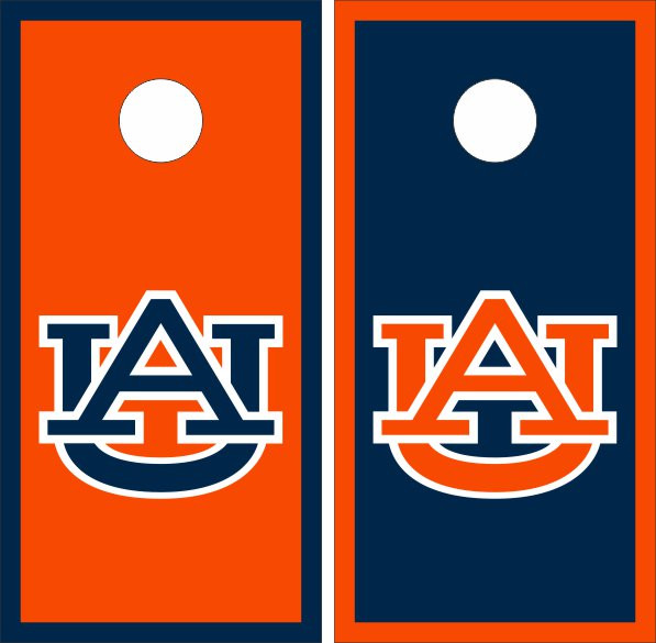 Auburn Tigers Version 3 Cornhole Wraps - Set of 2 - Custom