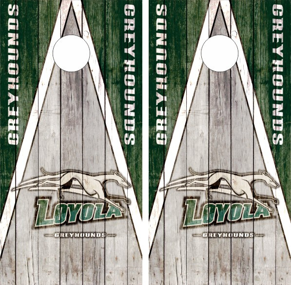 Loyola Greyhounds Cornhole Wraps - Set of 2 - Custom Cornhole, LLC