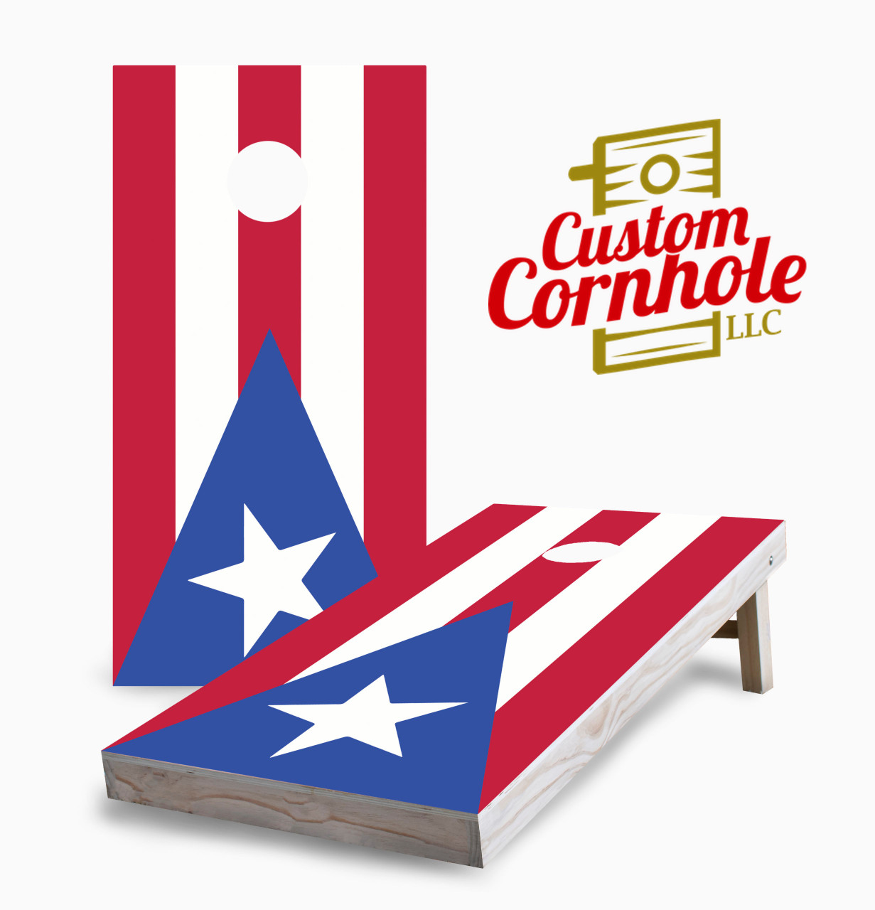 Puerto Rican Flag Cornhole Set With Bags Custom Cornhole Llc Puerto Rican Flag Cornhole Set With Bags Custom Cornhole Llc