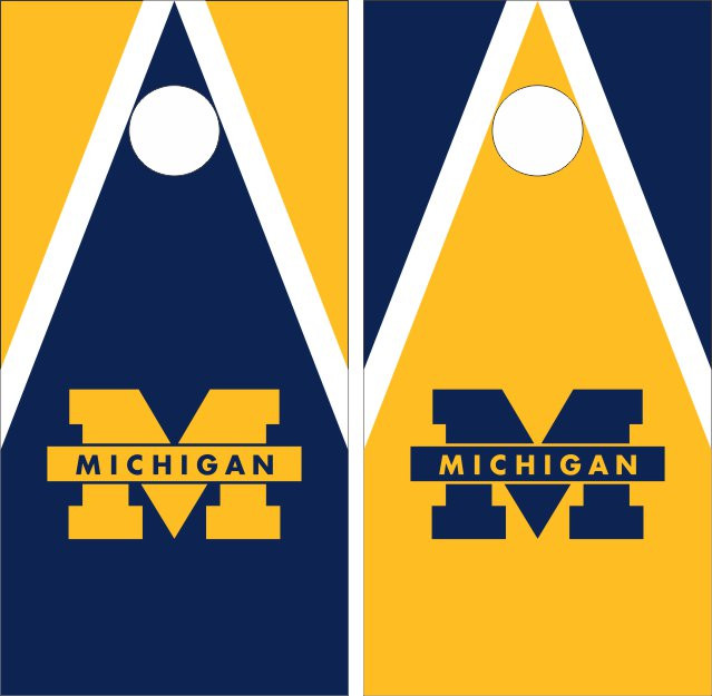 MICHIGAN WOLVERINES CORNHOLE BEAN BAGS SET DI 8 CORN HOLE BAG - Foto 8