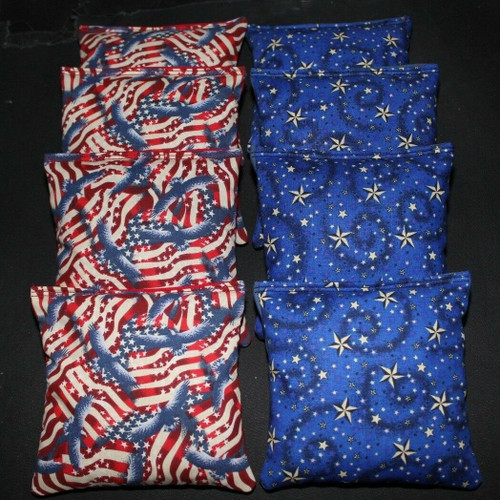 Patriotic American Eagle Cornhole Bags - Set of 8