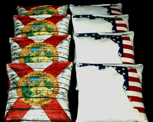 Florida Flag Cornhole Bags - Set of 8