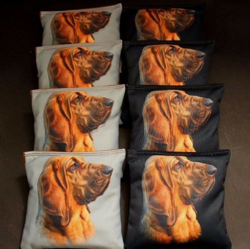 Bloodhound Cornhole Bags - Set of 8