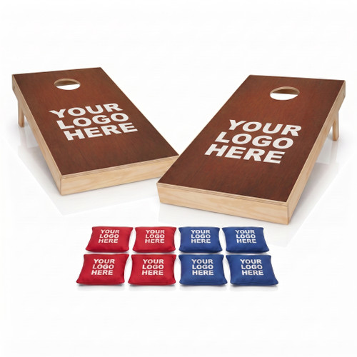 Custom Stained Cornhole Set with Bags