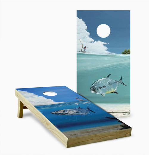 Fishing Cornhole Set with Bags