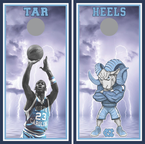 North Carolina Tar Heels Version 8 Cornhole Wraps - Set of 2