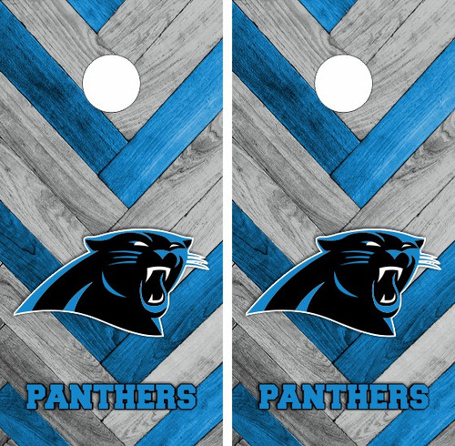 Carolina Panthers Cornhole Board Wraps Skins Vinyl Laminated HIGH QUALITY!