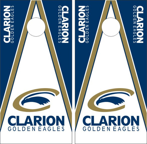 Clarion Golden Eagles Cornhole Wraps - Set of 2