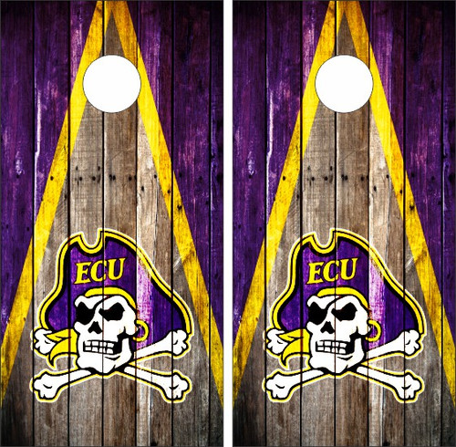 East Carolina ECU Pirates Version 4 Cornhole Wraps - Set of 2