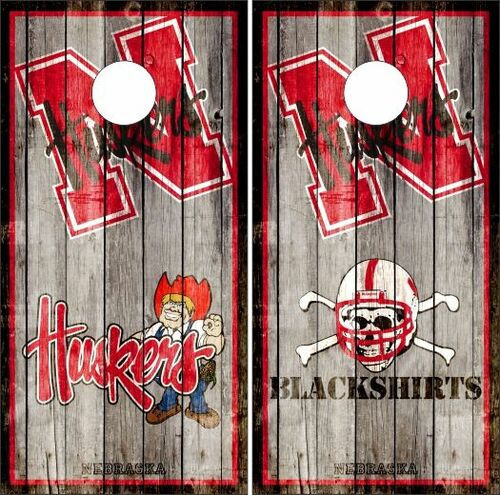 Nebraska Cornhuskers Version 2 Cornhole Wraps - Set of 2