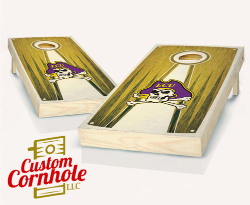 East Carolina Pirates Stained Pyramid Cornhole Set with Bags