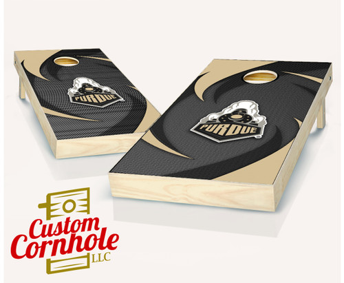 Purdue Boilermakers Swoosh Cornhole Set with Bags