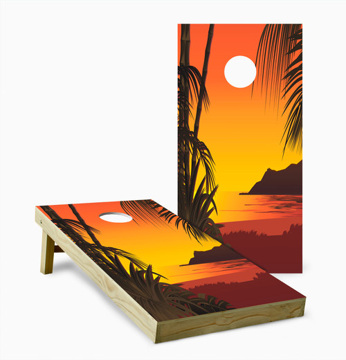 Sunset Version 2 Cornhole Set with Bags