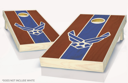 Rosewood Stained US Air Force Cornhole Set with Bags