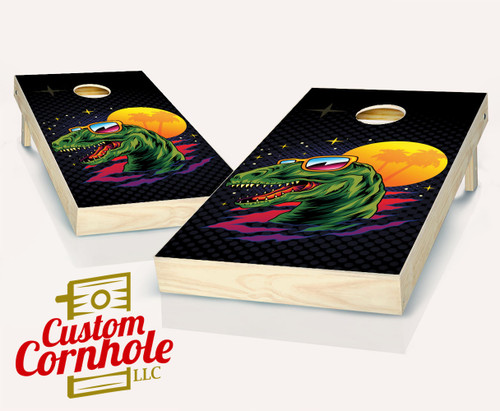 Midnight Rex Cornhole Set with Bags