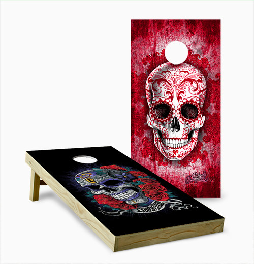 Sugar Skull Version 3 Cornhole Set with Bags