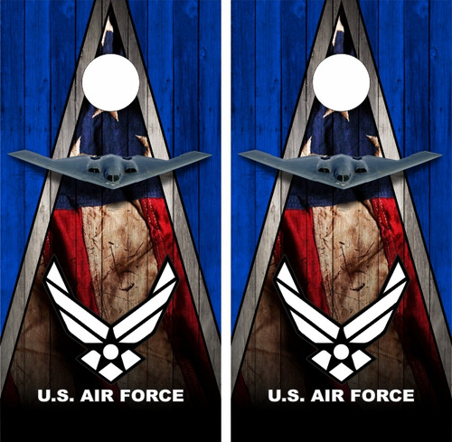 B2 Spirit Bomber US Air Force Cornhole Wraps - Set of 2