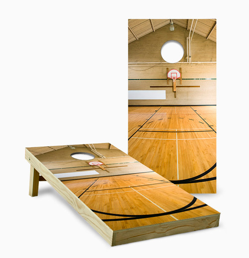 Basketball Court Cornhole Set with Bags