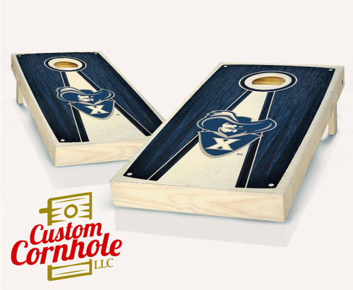 Xavier Stained Pyramid Cornhole Set with Bags