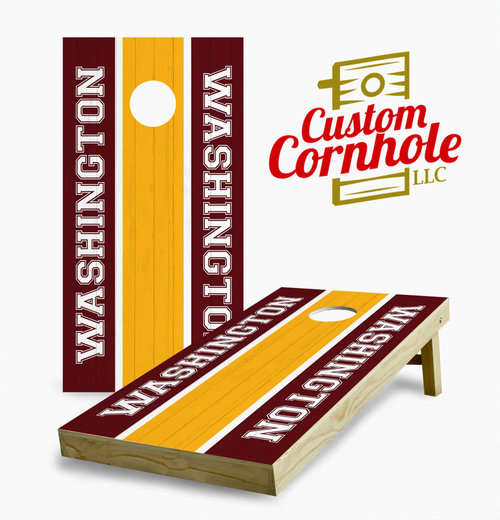 Washington Commanders Striped Cornhole Set with Bags