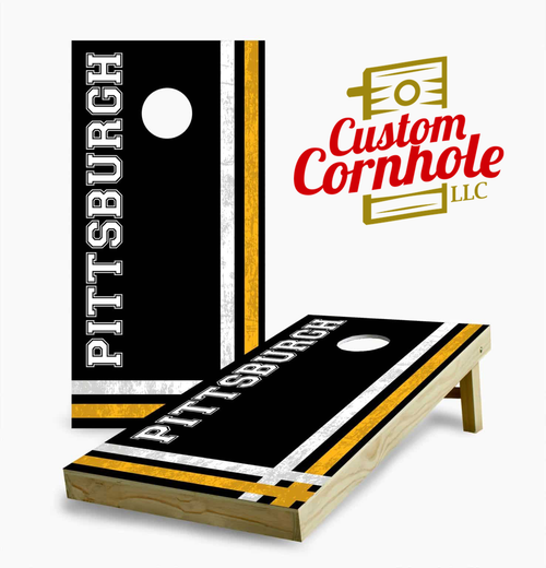 Pittsburgh Steelers Four Stripe Cornhole Set with Bags