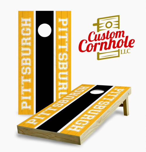 Pittsburgh Steelers Striped Cornhole Set with Bags