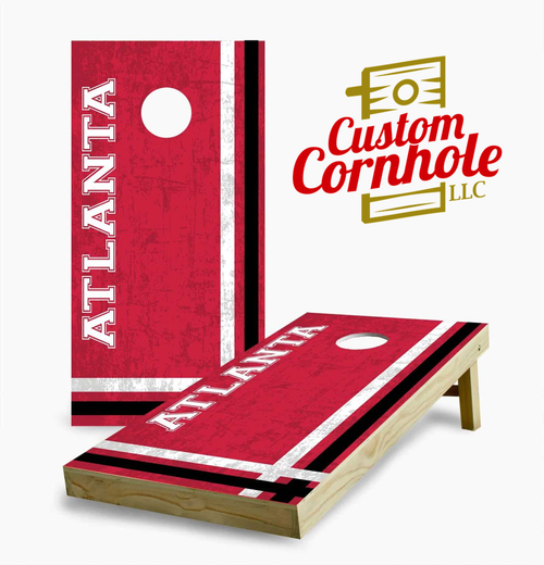 Atlanta Falcons Four Stripe Cornhole Set with Bags