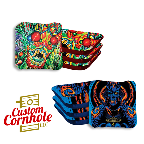 Colorful Skull Professional Cornhole Bags - Set of 8