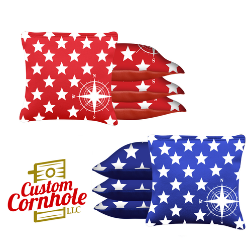 Compass Star Tournament Cornhole Bags - Set of 8