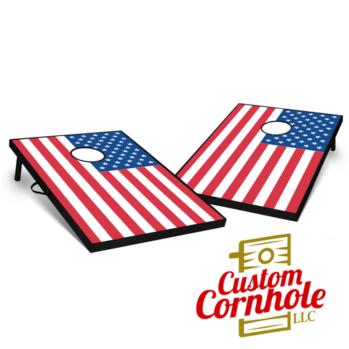 Tailgate American Flag Cornhole Set with Bags
