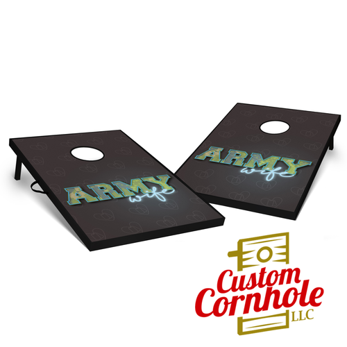 Tailgate Army Wife Cornhole Set with Bags