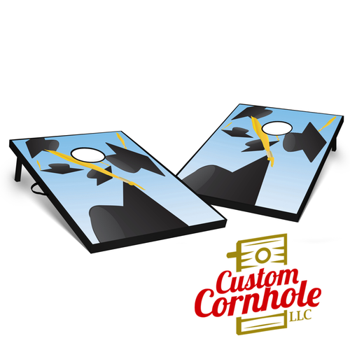 Tailgate Falling Caps Graduation Cornhole Set with Bags