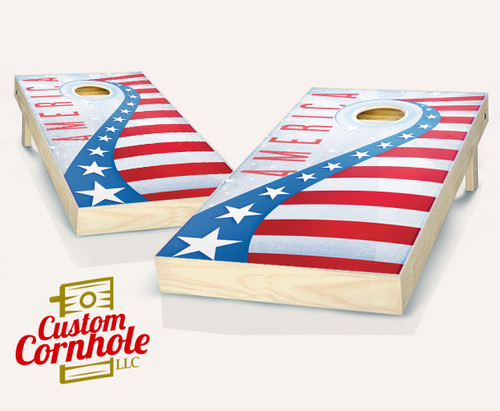 USA Shooting Star Cornhole Set with Bags