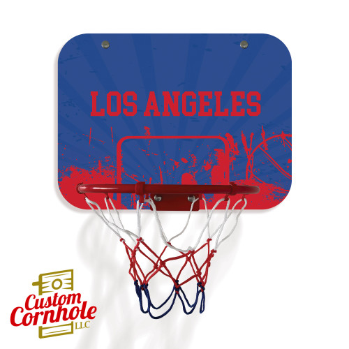 Los Angeles Lakers Mini Basketball Hoop - Custom Cornhole, LLC