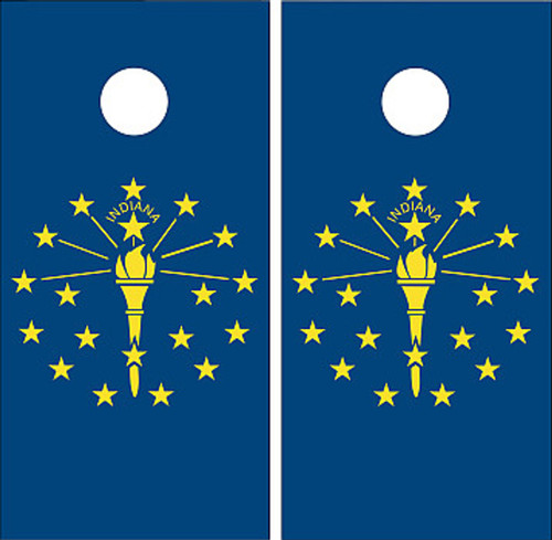 Indiana State Flag Cornhole Wraps - Set of 2 Indiana State Flag Cornhole Wraps - Set of 2