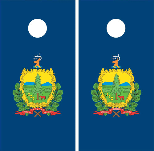 Vermont State Flag Cornhole Wraps - Set of 2 Vermont State Flag Cornhole Wraps - Set of 2