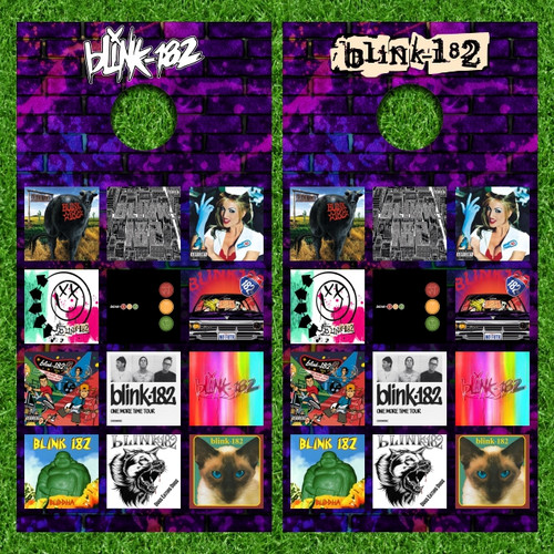 Blink-182 Cornhole Set With Bags – Album Cover Cornhole Boards